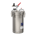 Serbatoio a pressione in acciaio inox: vista laterale