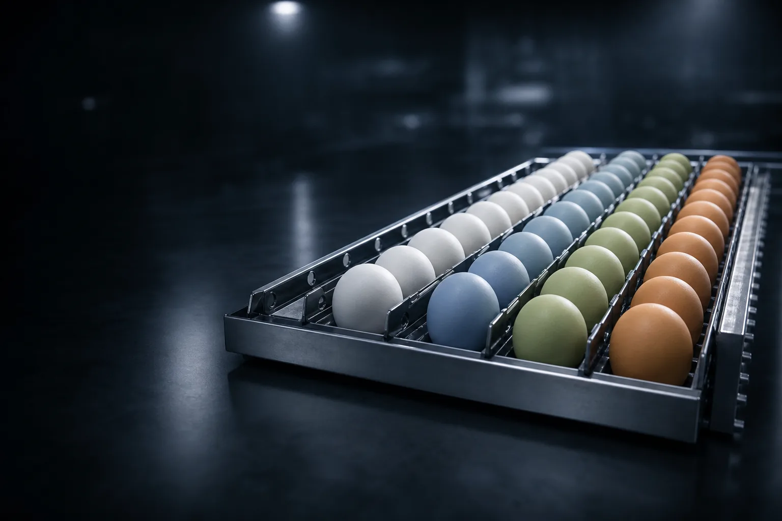 Colorare le uova in modo uniforme nelle linee di produzione industriali