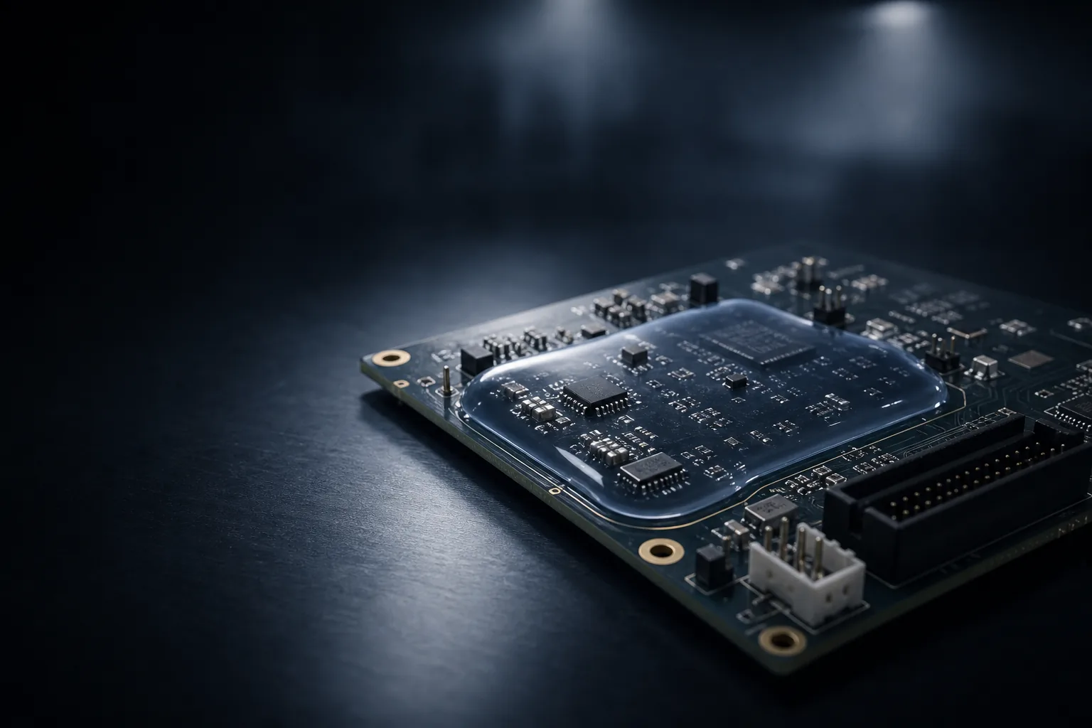 Rivestire selettivamente i gruppi elettronici seguendone con precisione i contorni